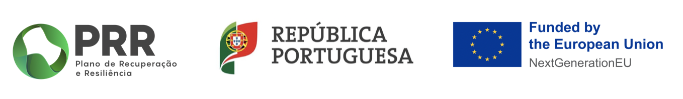 Funding-logos: PRR / República Portuguesa / UE