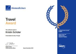 Kristin Schüler awarded Biomedicines Travel Award for innovative Osteoarthritis Research