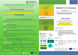 FEASTS final event, “Rewriting the Recipe”, and Horizon4Protein satellite workshop, Brussels, 27 and 28 October 2026